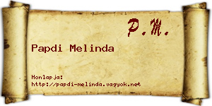 Papdi Melinda névjegykártya