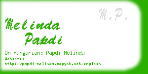 melinda papdi business card